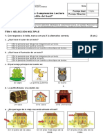 Prueba de Comprensión Lectora La Polilla en El Baúl