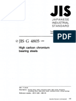 JIS G4805:1999 High Carbon Chromium Bearing Steels