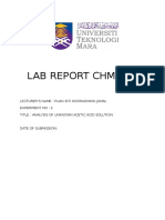 Exp 2 Analysis of Unknown Acetic Acid Solution As245 Applied Chemistry