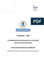 DOCENTIA - Procedimiento de Evaluacion UPM