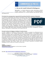 FAO: ORGANISATION DES NATIONS UNIES POUR L'ALIMENTATION ET L'AGRICULTURE, Codex Alimentarius: Dix Ans Du Comité National de Madagascar, Antananarivo, FAO, 2016, 1p