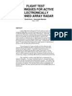 Flight Test Techniques For Active Electronically Scanned Array Radars