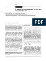 Effect of ZN As Soil Addition and Foliar Application On Yield and Protein Content of Wheat in Alkaline Soil