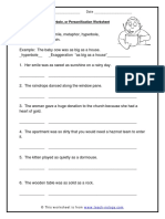 Simile, Metaphor, Hyperbole, or Personification Worksheet