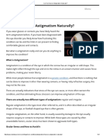 Can You Improve Astigmatism Naturally