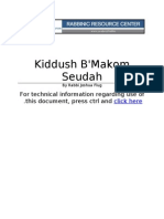 Kiddush B'Makom Seudah: For Technical Information Regarding Use of This Document, Press CTRL and