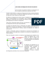 Diagrama y Descripción Del Sistema de Refrigeración Del Motor Del Automóvil