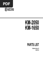 Kyocera KM1650 / 2050 Parts List / Manual