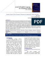 Semantic Features of The Vietnamese Translation of Shakespeare's Romeo and Juliet PDF