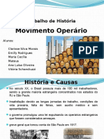 Movimento Operário - Trabalho de História