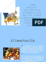 Ponencia, Como Mejorar Los Habitos Alimenticios de Los Niños para Que No Afecten en Su Rendimiento Escolar