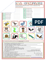 Animal Similes (Worksheet)