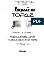 Manual Usuario Teléfono Multilíneas Nec Topaz