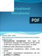 Derivational Morpheme