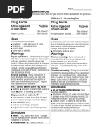 Medicine Comprehension Worksheet