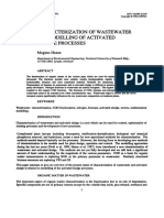 (1992) Henze. Characterization of Wastewater For Modelling of Activated Sludge Processes