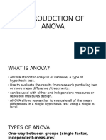 Introudction of Anova