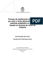 Proceso de Clasificación de Objetos Por Color y Forma para Sistemas Embebidos en Robots Basado en Técnicas de Visión de Máquina