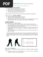 Dribbling - Games and Tips:: Lesson Guide