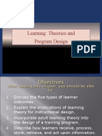 Learning - Theories and Program Design - PPT 4