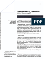 Diagnosis of Acute Appendicitis Value of Unenhanced CT