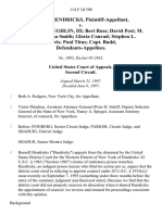 Burnell Hendricks v. Thomas A. Coughlin, III Bert Ross David Post M. Parrott Dana Smith Gloria Conrad Stephen L. Norris Paul Titus Capt. Budd, 114 F.3d 390, 2d Cir. (1997)