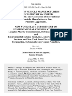 The Motor Vehicle Manufacturers Association of the United States, Inc. And Association of International Automobile Manufacturers, Inc. v. New York State Department of Environmental Conservation and Langdon Marsh, Commissioner, and Environmental Defense Fund, Inc., American Petroleum Institute and New York State Electric & Gas Corporation, Defendants-Intervenors-Appellees, 79 F.3d 1298, 2d Cir. (1996)