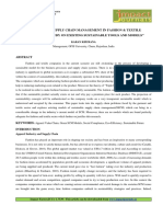 Sustainable Supply Chain Management in Fashion & Textile Companies - A Study On Existing Sustainable Tools and Models