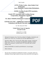 John J. Pomerantz, Walter Leiter, Alan Golub, Fred Pomerantz and Ralph Iannazzone, Plaintiffs-Counterclaim v. Ira D. Schandler, Carolina Erath 1978 Associates, Carolina Erath 1979 Associates and Carolina Energy Corporation, and M. Albert Nissim, Defendant-Counterclaim v. Leslie Fay Inc., Additional Counterclaim Golenbock and Barell, Movants-Appellants, 704 F.2d 681, 2d Cir. (1983)