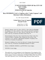 In Re Department of Investigation of The City of New York, United States of America v. Bess Myerson, Carl A. Capasso, A/K/A "Andy Capasso" and Hortense Gabel, 851 F.2d 65, 2d Cir. (1988)