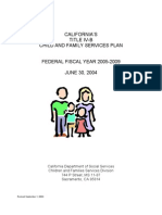 California Title IV-B Child and Family Services Plan With Unallowable Title IV-E Training Costs