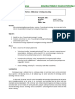 Module 3 - The Roles of Educational Technology in Learning