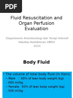 Fluid Resuscitation and Organ Perfusion Evaluation