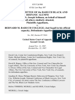 Ad-Hoc Committee of the Baruch Black and Hispanic Alumni Association Joseph Sellman, on Behalf of Himself and All Others Similarly Situated v. Bernard M. Baruch College Joel Segall in His Official Capacity, 835 F.2d 980, 2d Cir. (1987)