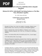 Bensusan Restaurant Corporation v. Richard B. King, Individually and Doing Business As The Blue Note, 126 F.3d 25, 2d Cir. (1997)