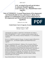 Nancy Hargrave, on Behalf of Herself and All Others Similarly Situated, Vermont Protection and Advocacy, Inc., Plaintiff-Intervenor-Appellee v. State of Vermont, Vermont Department of Developmental and Mental Health Services, and Susan C. Besio, in Her Capacity as Commissioner of the Vermont Department of Developmental and Mental Health Services, 340 F.3d 27, 2d Cir. (2003)