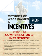 Methods of Wage Payment & Incentive Plans