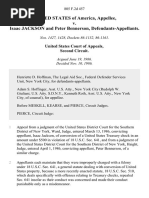 United States v. Isaac Jackson and Peter Bennerson, 805 F.2d 457, 2d Cir. (1986)