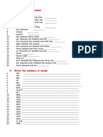 Write The Right Number: Numbers - Exercises