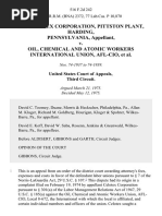 The Celotex Corporation, Pittston Plant, Harding, PENNSYLVANIA, Appellant, v. Oil, Chemical and Atomic Workers International Union, Afl-Cio, Et Al