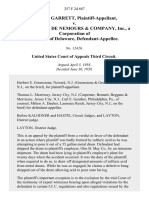 Willie E. Garrett v. E. I. Du Pont de Nemours & Company, Inc., A Corporation of The State of Delaware, 257 F.2d 687, 3rd Cir. (1958)