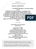 Kathleen Stoneking v. Bradford Area School District, Frederick Smith, in His Individual and Official Capacity as Principal of the Bradford Area High School Richard Miller, in His Individual and Official Capacity as Assistant Principal of the Bradford Area High School and Frederick Shuey, in His Individual and Official Capacity as Superintendent of the Bradford Area School District. Appeal of Frederick Smith, Richard Miller, and Frederick Shuey, 882 F.2d 720, 3rd Cir. (1989)