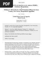 United States of America Ex Rel. Andrew Perry, Petitioner-Respondent v. William F. Mulligan, Chief Probation Officer For Essex County, New Jersey, 544 F.2d 674, 3rd Cir. (1976)