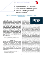 Design and Implementation of A Reliable Wireless Real-Time Home Automation System Based On Arduino Uno Single-Board Microcontroller