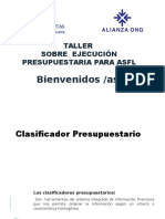 Taller Práctico Sobre Ejecución Presupuestario para ONGs