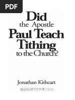 Did The Apostle Paul Teach Tithing To The Church Sample Chapter PDF