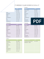 Weekly Schedule Student