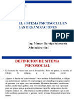 Sistema Psicosocial en Las Organizaciones Clase 8