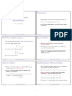 Announcements: Recursively-Defined Sequences Example