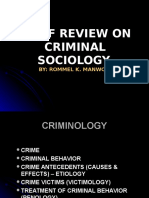 Review On Criminal Sociology